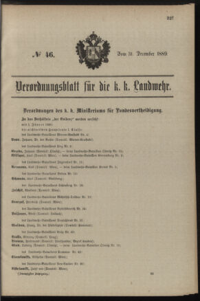 Verordnungsblatt für die Kaiserlich-Königliche Landwehr 18891231 Seite: 5