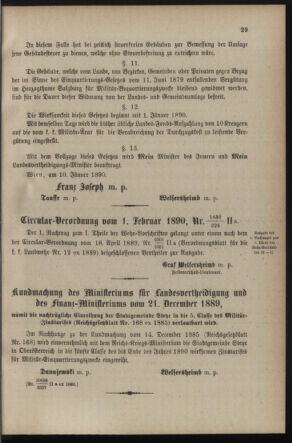 Verordnungsblatt für die Kaiserlich-Königliche Landwehr 18900212 Seite: 7