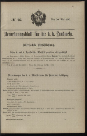 Verordnungsblatt für die Kaiserlich-Königliche Landwehr