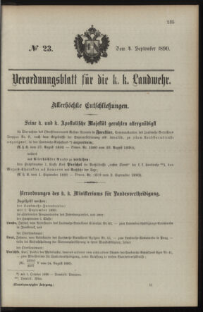 Verordnungsblatt für die Kaiserlich-Königliche Landwehr