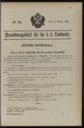 Verordnungsblatt für die Kaiserlich-Königliche Landwehr 18901015 Seite: 1