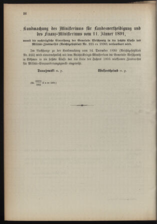 Verordnungsblatt für die Kaiserlich-Königliche Landwehr 18910225 Seite: 6