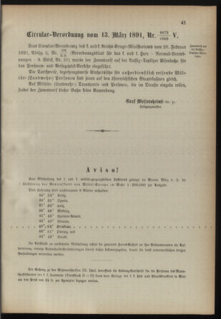 Verordnungsblatt für die Kaiserlich-Königliche Landwehr 18910323 Seite: 7