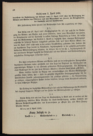 Verordnungsblatt für die Kaiserlich-Königliche Landwehr 18910410 Seite: 2