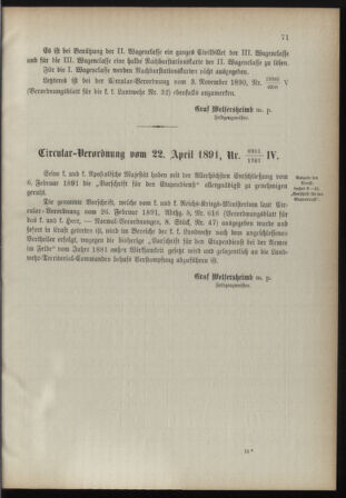 Verordnungsblatt für die Kaiserlich-Königliche Landwehr 18910502 Seite: 3