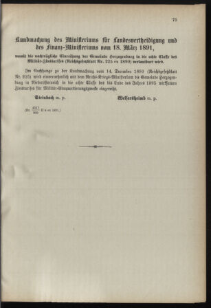 Verordnungsblatt für die Kaiserlich-Königliche Landwehr 18910502 Seite: 7