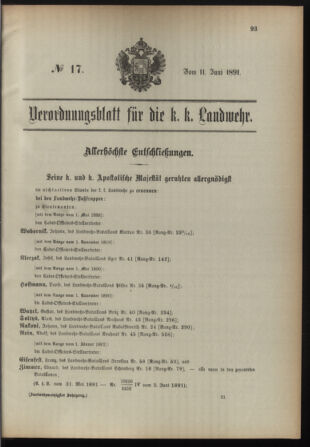 Verordnungsblatt für die Kaiserlich-Königliche Landwehr