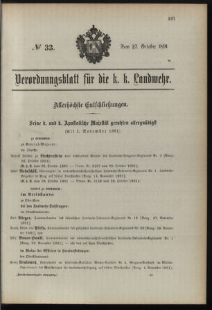 Verordnungsblatt für die Kaiserlich-Königliche Landwehr 18911027 Seite: 5