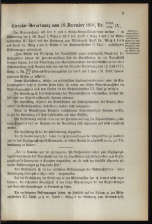 Verordnungsblatt für die Kaiserlich-Königliche Landwehr 18920109 Seite: 5