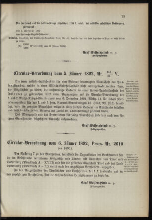 Verordnungsblatt für die Kaiserlich-Königliche Landwehr 18920118 Seite: 3