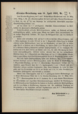 Verordnungsblatt für die Kaiserlich-Königliche Landwehr 18920416 Seite: 4