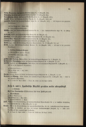 Verordnungsblatt für die Kaiserlich-Königliche Landwehr 18920429 Seite: 11