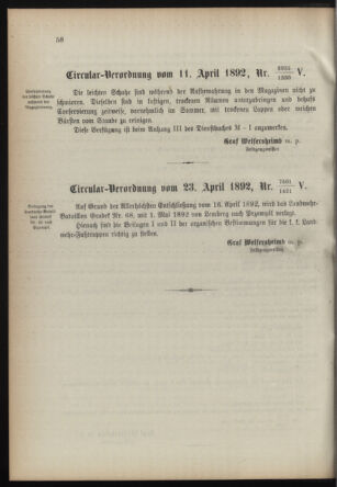 Verordnungsblatt für die Kaiserlich-Königliche Landwehr 18920429 Seite: 4