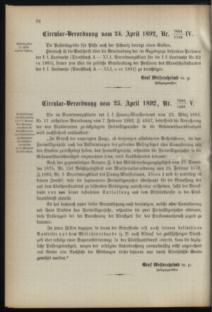 Verordnungsblatt für die Kaiserlich-Königliche Landwehr 18920511 Seite: 4