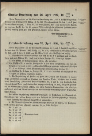 Verordnungsblatt für die Kaiserlich-Königliche Landwehr 18920511 Seite: 5