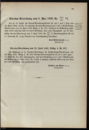 Verordnungsblatt für die Kaiserlich-Königliche Landwehr 18920511 Seite: 7