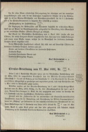 Verordnungsblatt für die Kaiserlich-Königliche Landwehr 18920610 Seite: 3