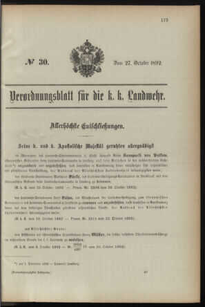 Verordnungsblatt für die Kaiserlich-Königliche Landwehr 18921027 Seite: 21