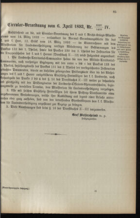 Verordnungsblatt für die Kaiserlich-Königliche Landwehr 18930420 Seite: 5