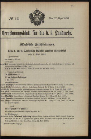 Verordnungsblatt für die Kaiserlich-Königliche Landwehr 18930427 Seite: 5