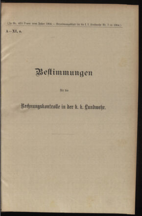 Verordnungsblatt für die Kaiserlich-Königliche Landwehr 19040218 Seite: 5