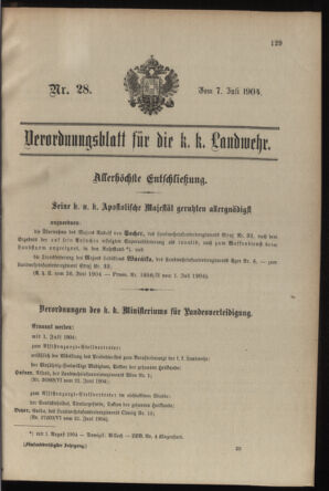 Verordnungsblatt für die Kaiserlich-Königliche Landwehr