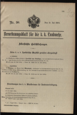 Verordnungsblatt für die Kaiserlich-Königliche Landwehr