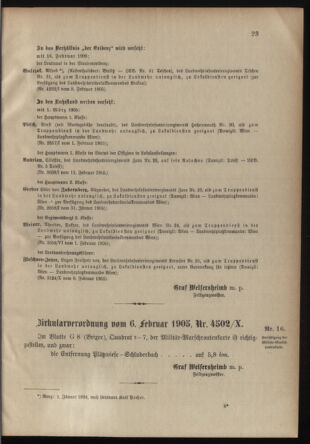 Verordnungsblatt für die Kaiserlich-Königliche Landwehr 19050216 Seite: 3