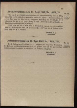 Verordnungsblatt für die Kaiserlich-Königliche Landwehr 19050422 Seite: 7