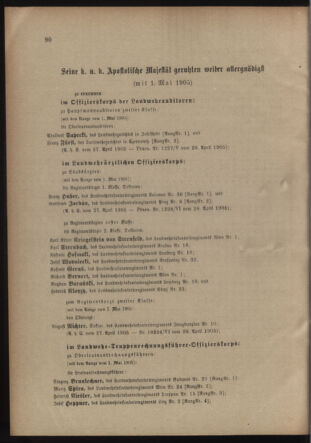 Verordnungsblatt für die Kaiserlich-Königliche Landwehr 19050430 Seite: 8