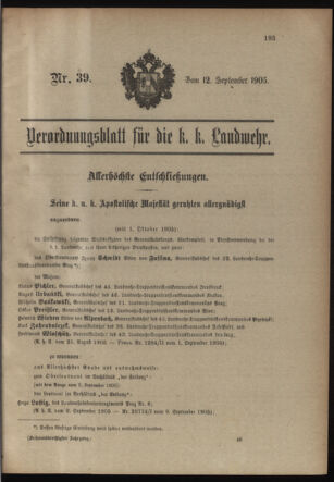 Verordnungsblatt für die Kaiserlich-Königliche Landwehr