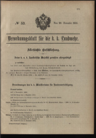 Verordnungsblatt für die Kaiserlich-Königliche Landwehr