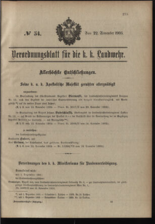 Verordnungsblatt für die Kaiserlich-Königliche Landwehr