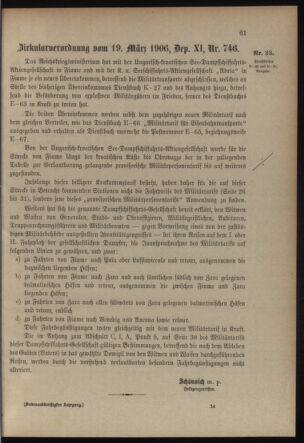 Verordnungsblatt für die Kaiserlich-Königliche Landwehr 19060324 Seite: 5