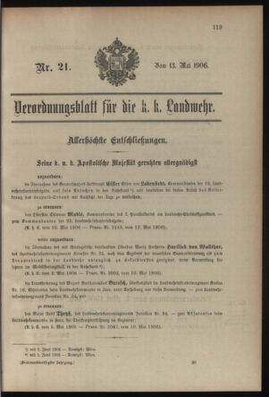 Verordnungsblatt für die Kaiserlich-Königliche Landwehr