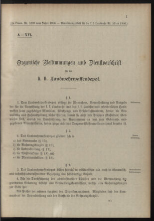 Verordnungsblatt für die Kaiserlich-Königliche Landwehr 19061129 Seite: 17