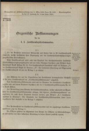 Verordnungsblatt für die Kaiserlich-Königliche Landwehr 19080318 Seite: 7