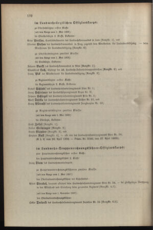 Verordnungsblatt für die Kaiserlich-Königliche Landwehr 19080429 Seite: 22