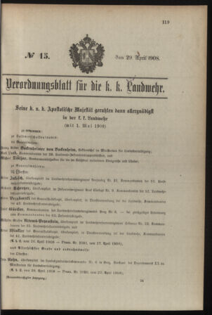 Verordnungsblatt für die Kaiserlich-Königliche Landwehr 19080429 Seite: 9