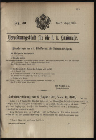 Verordnungsblatt für die Kaiserlich-Königliche Landwehr