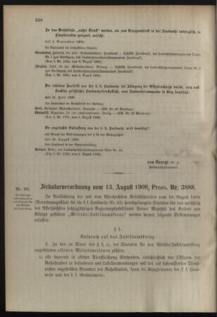 Verordnungsblatt für die Kaiserlich-Königliche Landwehr 19080818 Seite: 18