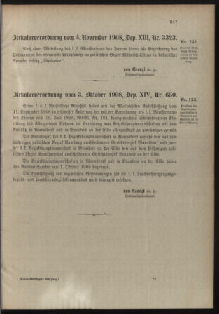 Verordnungsblatt für die Kaiserlich-Königliche Landwehr 19081107 Seite: 9