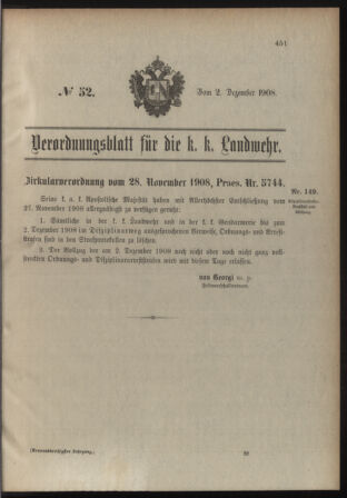 Verordnungsblatt für die Kaiserlich-Königliche Landwehr