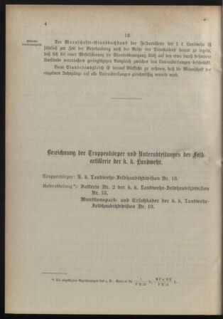 Verordnungsblatt für die Kaiserlich-Königliche Landwehr 19081224 Seite: 12