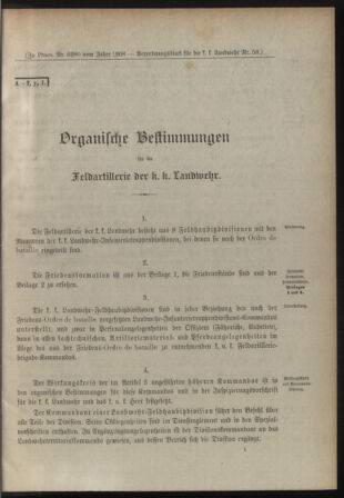 Verordnungsblatt für die Kaiserlich-Königliche Landwehr 19081224 Seite: 9