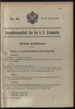 Verordnungsblatt für die Kaiserlich-Königliche Landwehr 19081229 Seite: 9