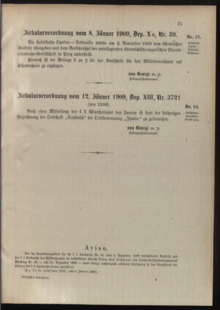 Verordnungsblatt für die Kaiserlich-Königliche Landwehr 19090118 Seite: 13