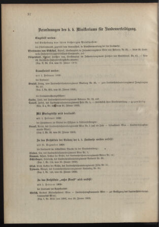 Verordnungsblatt für die Kaiserlich-Königliche Landwehr 19090128 Seite: 2