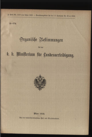 Verordnungsblatt für die Kaiserlich-Königliche Landwehr 19090618 Seite: 9