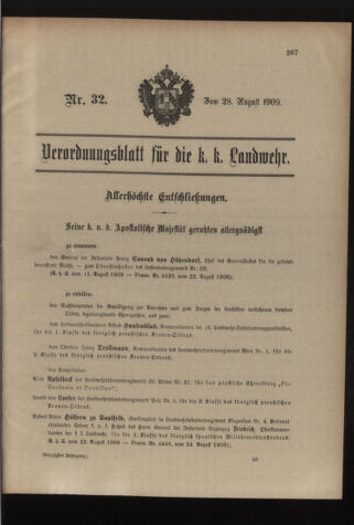 Verordnungsblatt für die Kaiserlich-Königliche Landwehr